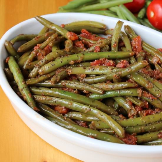 Braised Green Beans and Tomatoes