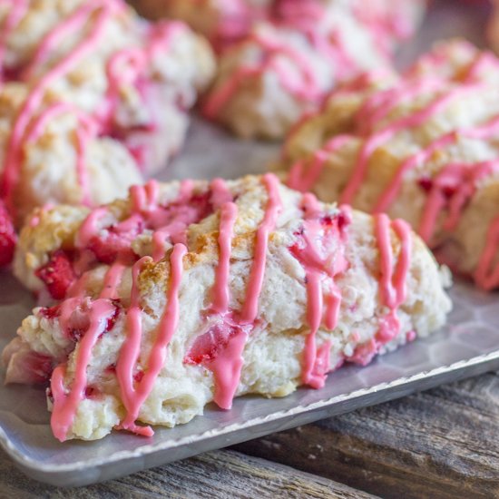 Dreamy Strawberries & Cream Scones