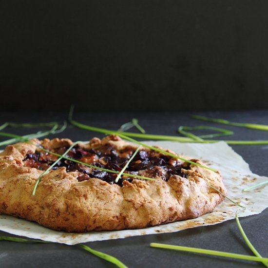 Mushroom Beet Blue Cheese Galette