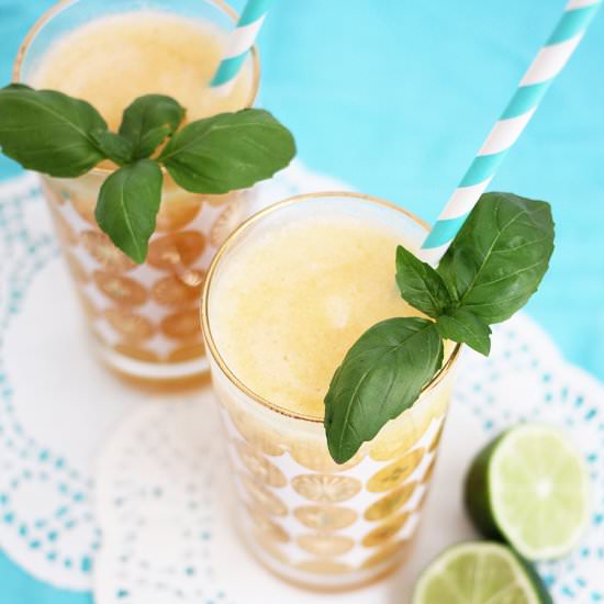 Peach and Basil Frozen Daiquiri