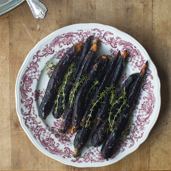 Roasted Purple Carrots