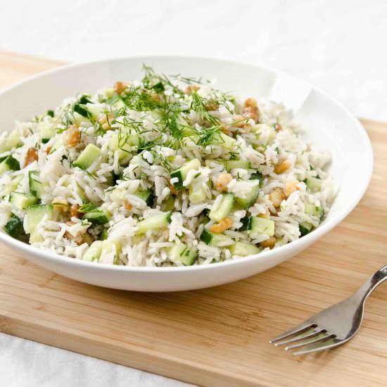 Creamy Herb Cucumber Rice Salad