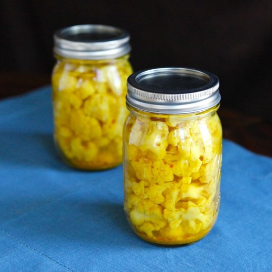 Curry Pickled Cauliflower