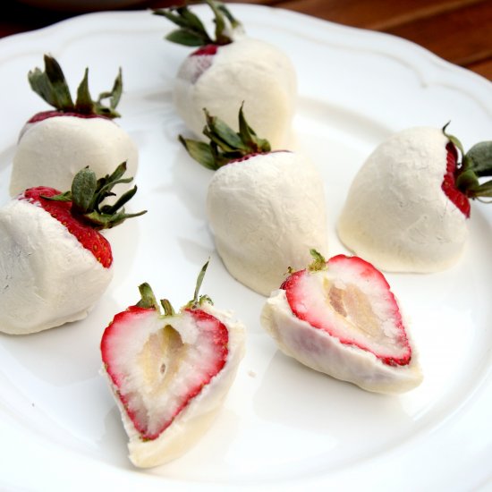 Frozen Yogurt Covered Strawberries