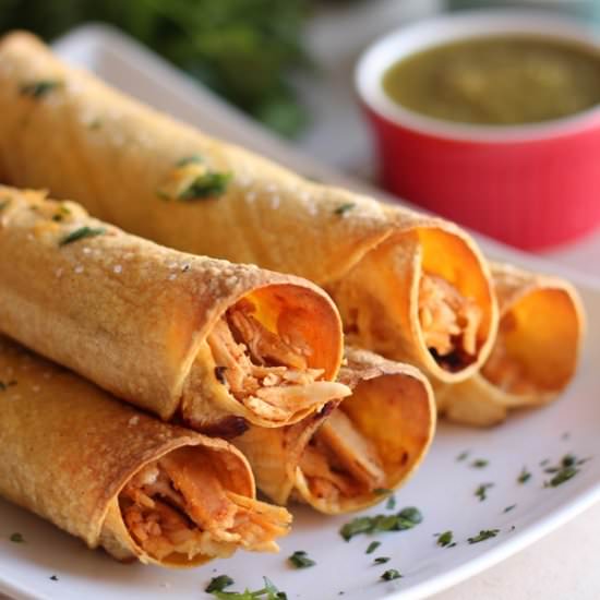 Baked Honey Lime Taquitos