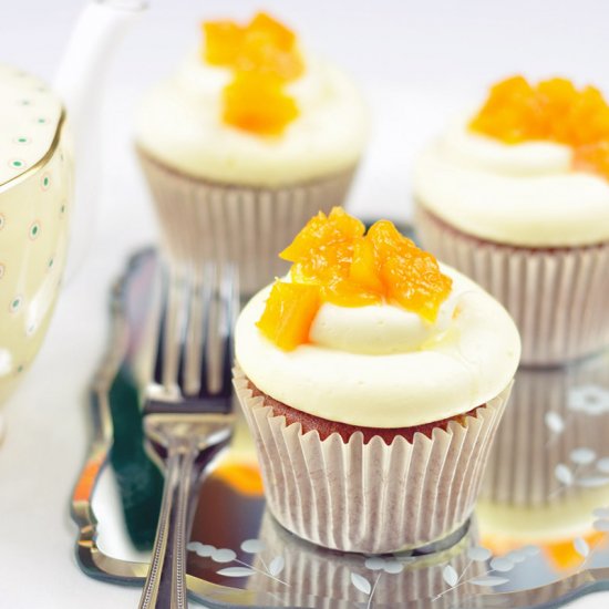 Honey & Peach Cupcakes