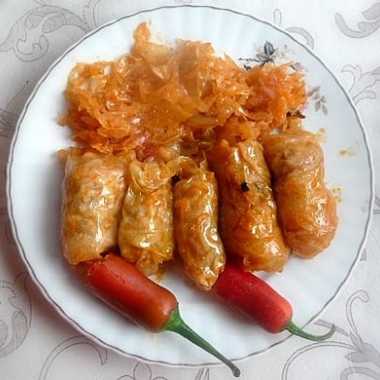 Romanian Cabbage Rolls with Minced