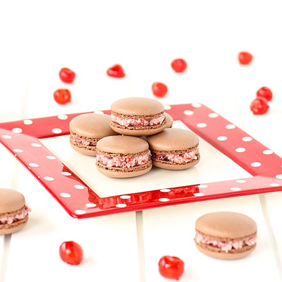 Cherry Ripe Macarons