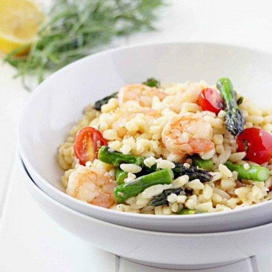 Lemon Tarragon Shrimp and Orzo