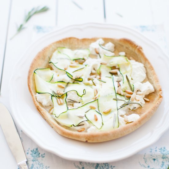 Ricotta and Zucchini White Pizza