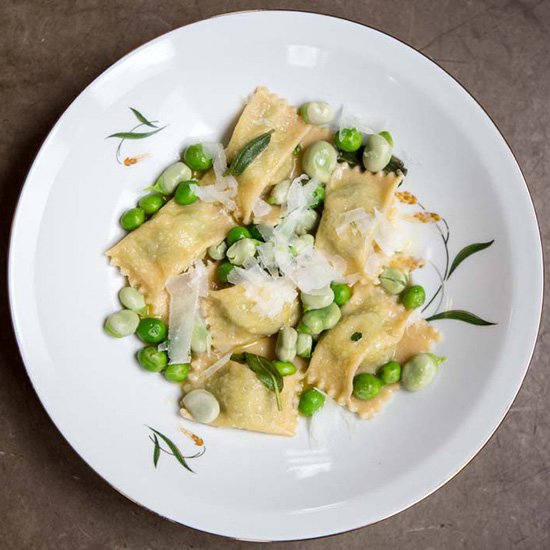 Agnolotti with Green Peas