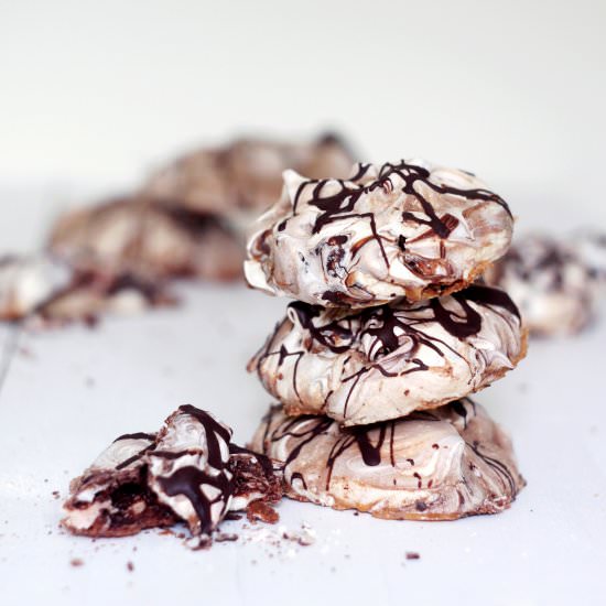 Chocolate Swirl Meringues