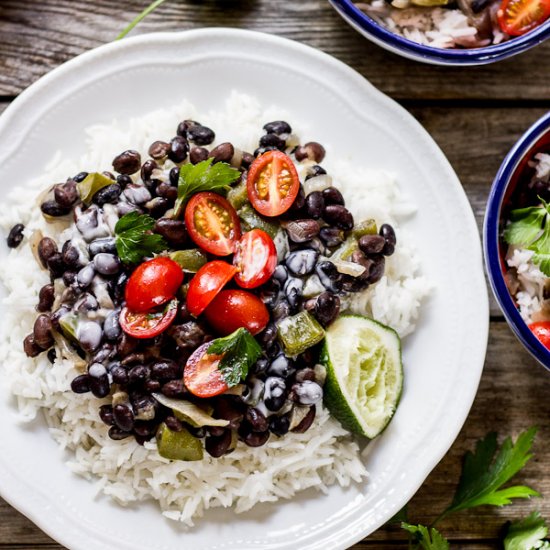 Cuban Black Beans & Rice w/ Coconut