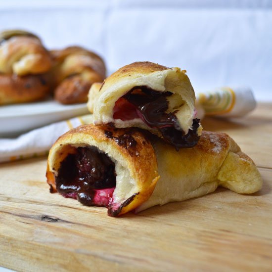 Chocolate Berry Croissants