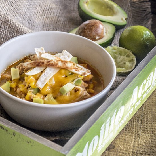 lime and avocado mexican soup