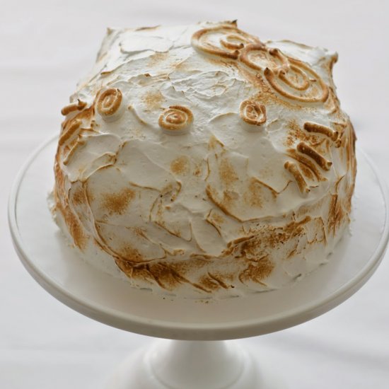 Hello Kitty Baked Alaska Bombe