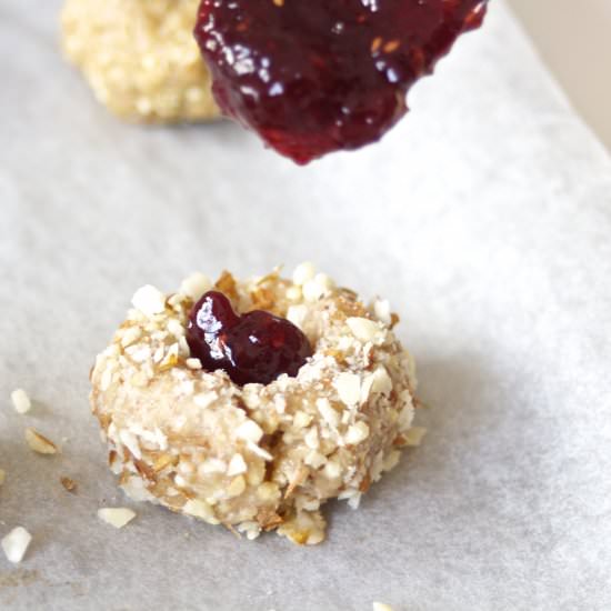 Raspberry Jam Thumbprint Cookies