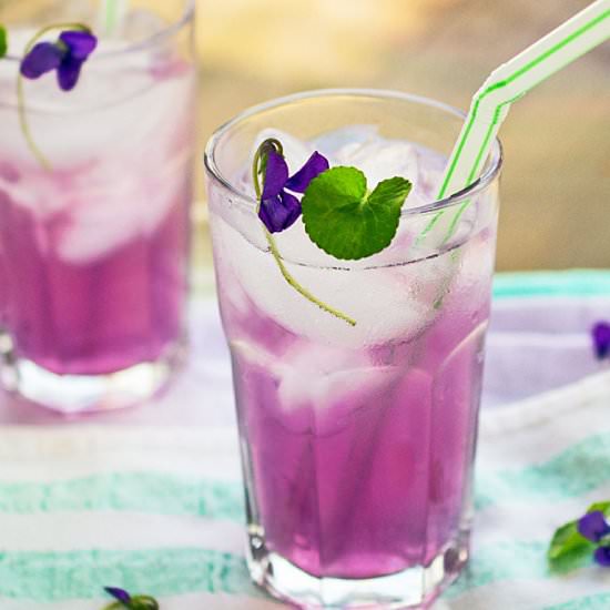 Homemade Violet Lemonade