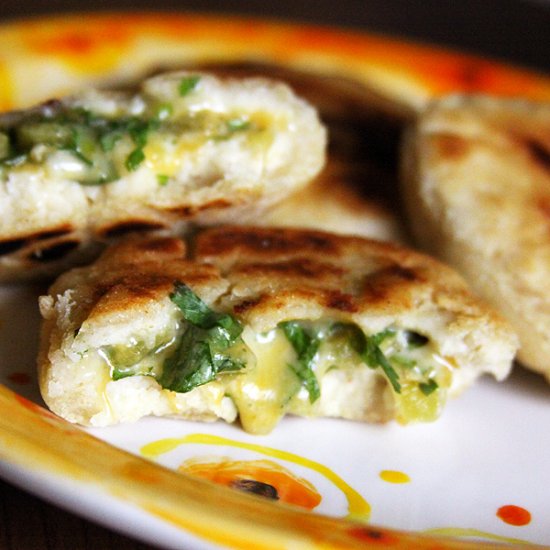 Cheese and Cilantro Pupusas