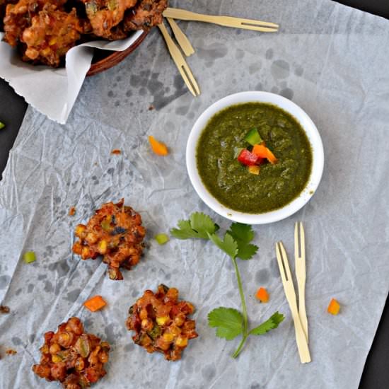 Corn Capsicum Fritters