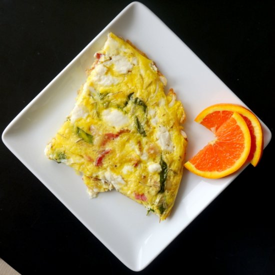 Bacon, Onion, and Ricotta Frittata