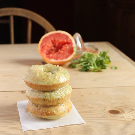 Watercress and Grapefruit Doughnuts