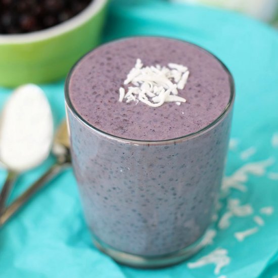 Blueberry Kefir Chia Pudding