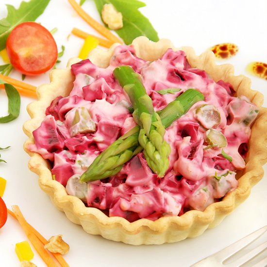 Asparagus and Beetroot Tartlets