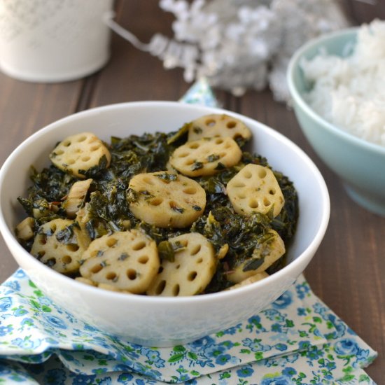 Spinach – Lotus Stem Curry