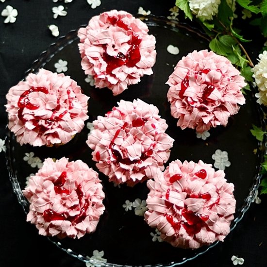 Raspberry Rose Wine Cakelettes