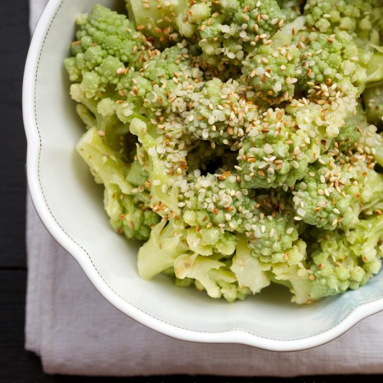 Cauliflower with tahini dressing