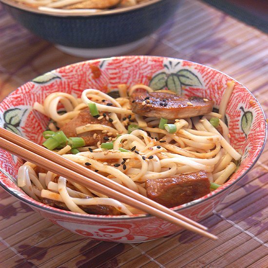 Pork and Mushroom Noodle Bowls