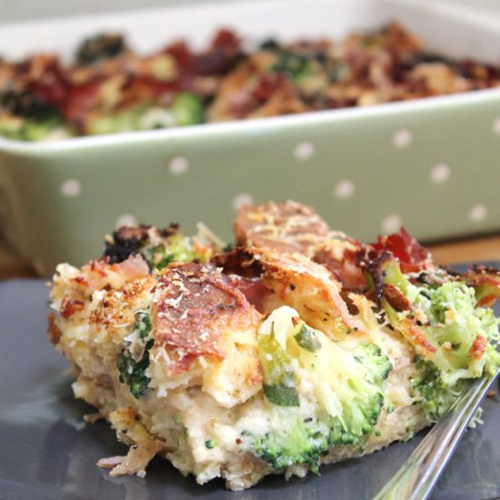 Parmesan & Broccoli Bread Pudding