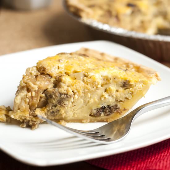 Caramelized Onion & Sausage Quiche