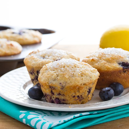 Skinny Blueberry Buttermilk Muffins