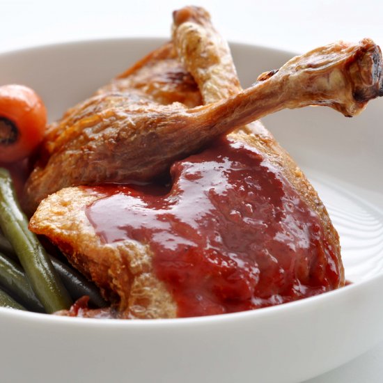 Duck Legs Red Wine Plum Sauce