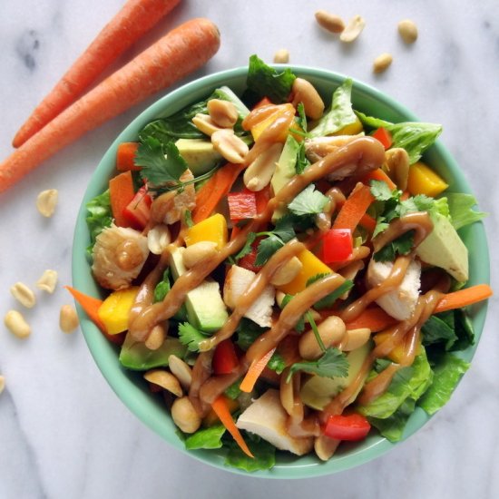 Peanut-y Mango Thai Chicken Salad