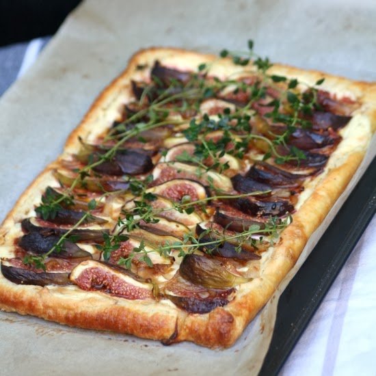 Fresh Fig, Thyme & Goats Feta Tart