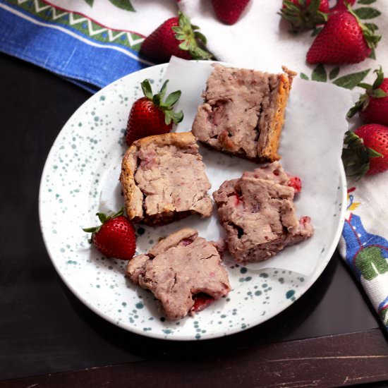 Gluten Free Strawberry Blondies