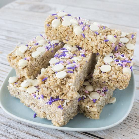 Cake Batter Granola Bars