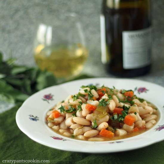 Stewed Cannelloni Beans with Herbs