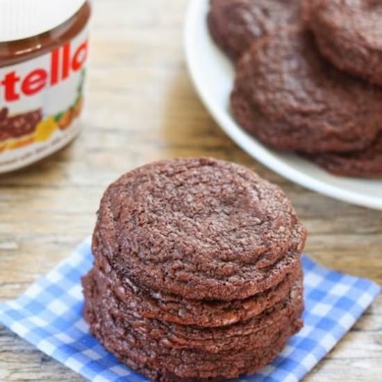 4 Ingredient Chewy Nutella Cookies