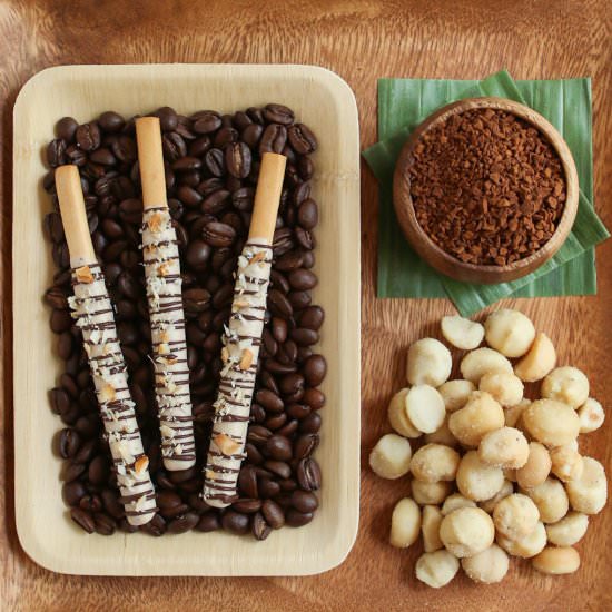 Homemade Kona Coffee Pocky