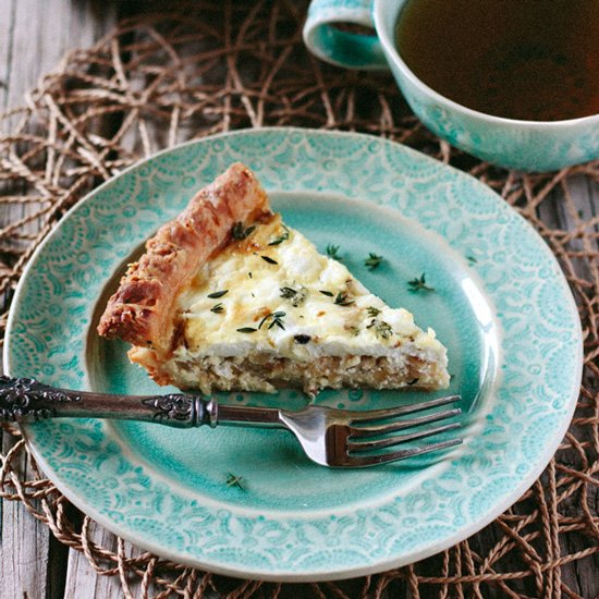 Goat Cheese Quiche with Caramelized