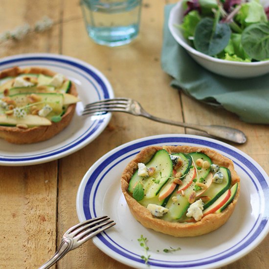 Tarts Zucchini and Blue Cheese