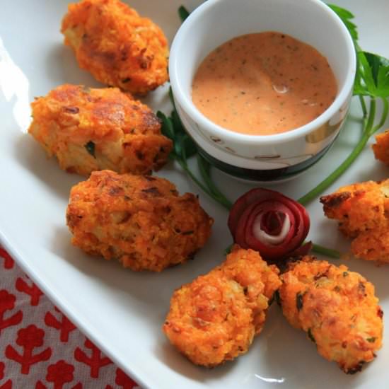 Sweet Potato Cauliflower Tots