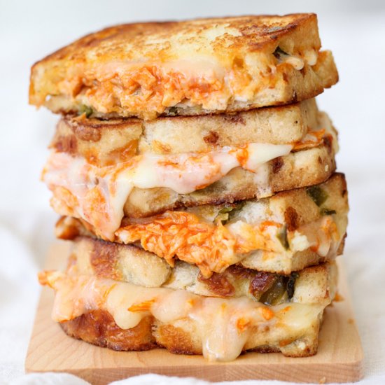 Buffalo Chicken Grilled Cheese