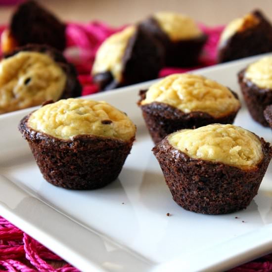 Bite-Sized Cheesecake Brownies