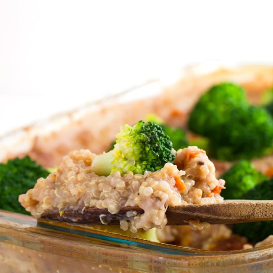 Vegan Quinoa and Broccoli Casserole