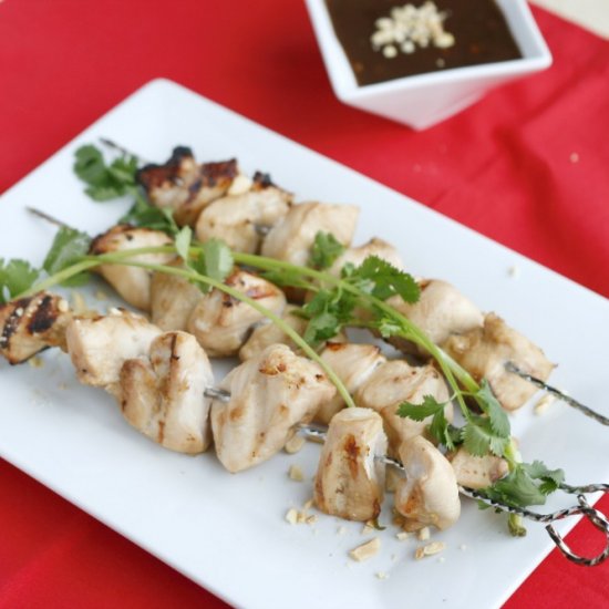 Chicken Satay with Peanut Sauce